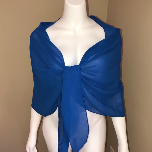 Sarong Cover Up Blue Bathing Suit Wrap Bikini Wrap Summer Essential NEW! - Picture 4 of 4